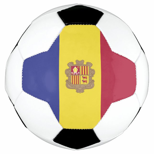 Bola De Futebol Bandeira de Andorra (Frente)