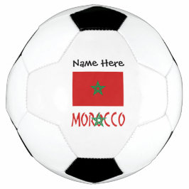 Bola De Futebol Bandeira de Marrocos e Marrocos com o Seu Nome Fut