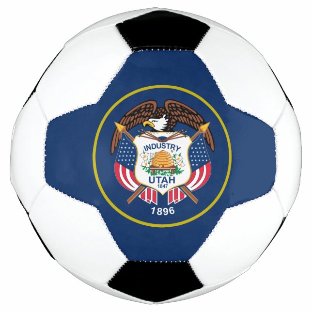 Bola De Futebol bandeira de Utah (Frente)