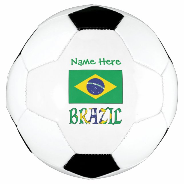 Bola De Futebol Bandeira do Brasil Personalizada (Frente)