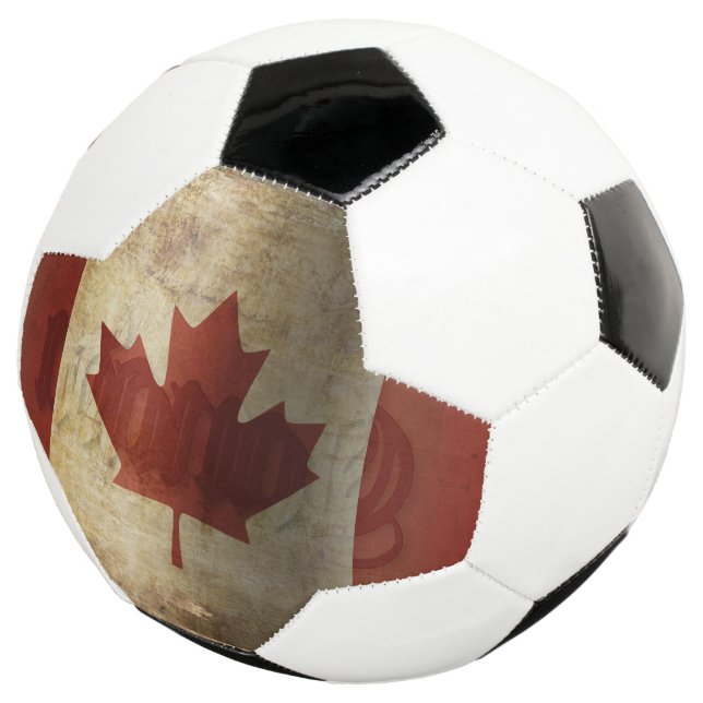 Bola De Futebol Bandeira do Canadá / Grunge... (Três quartos)