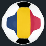 Bola De Futebol Bandeira do Chade<br><div class="desc">Bandeira patriótica do Chade.</div>