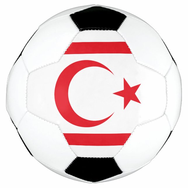 Bola De Futebol Bandeira do Chipre norte (Frente)