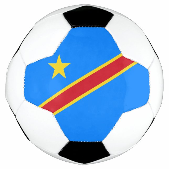 Bola De Futebol Bandeira do Congo Quinxassa (Frente)