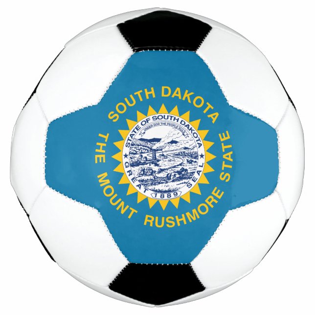 Bola De Futebol Bandeira do Estado da Dakota do Sul (Frente)