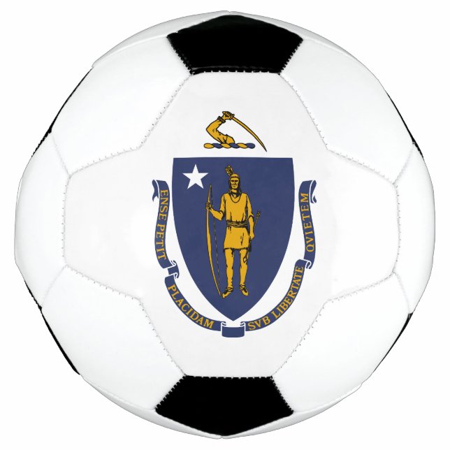 Bola De Futebol Bandeira do Estado de Massachusetts (Frente)