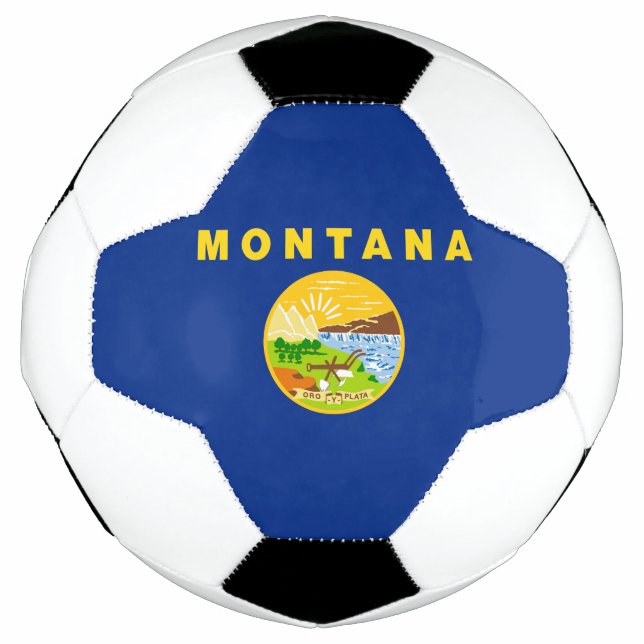 Bola De Futebol Bandeira do Estado de Montana (Frente)