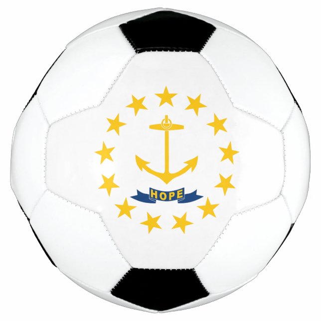 Bola De Futebol Bandeira do Estado de Rhode Island (Frente)