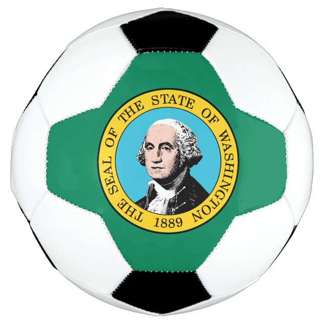 Bola De Futebol Bandeira do Estado de Washington (Frente)