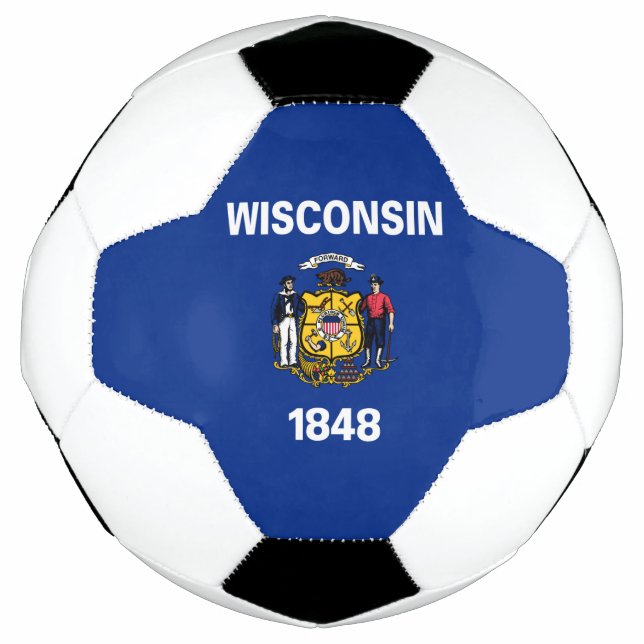 Bola De Futebol Bandeira do Estado de Wisconsin (Frente)
