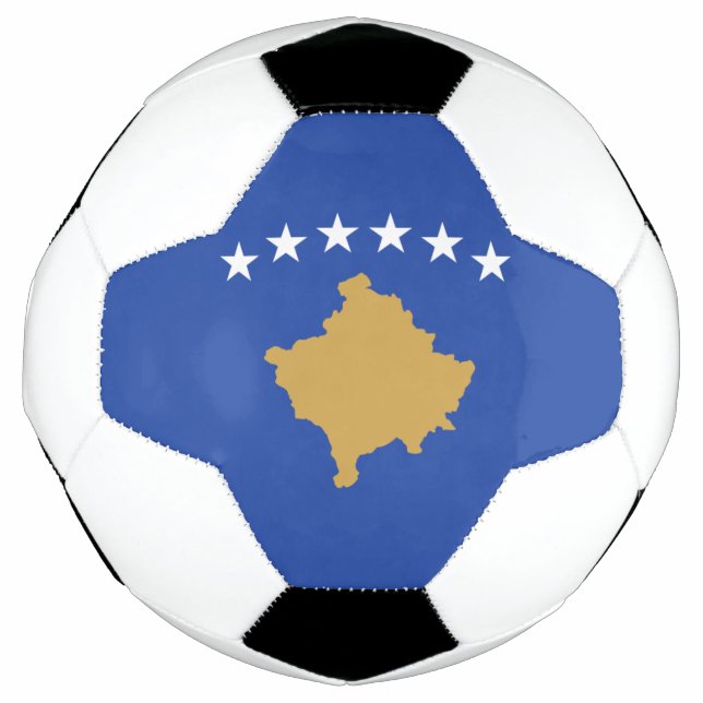 Bola De Futebol Bandeira do Kosovo (Frente)