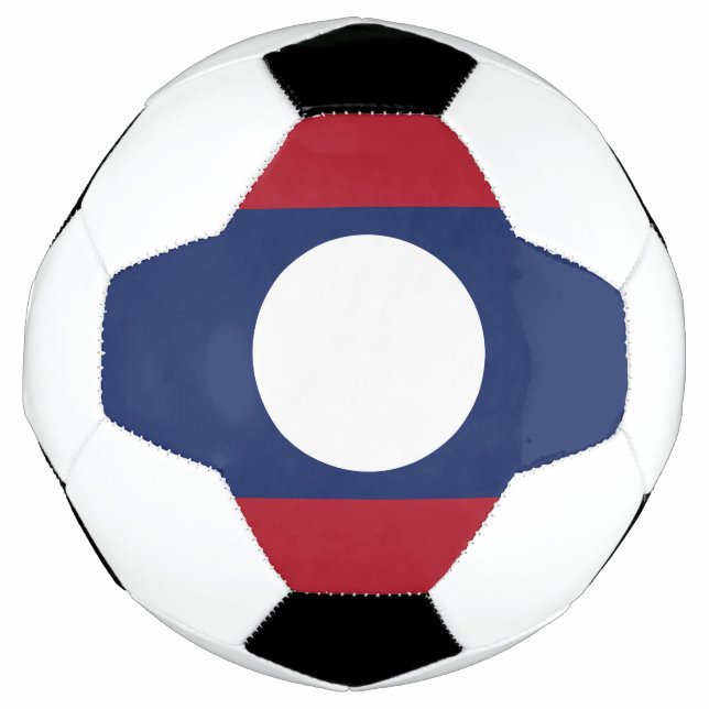 Bola De Futebol bandeira do Laos (Frente)
