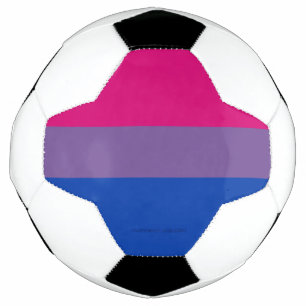 Bola De Futebol Bandeira do Orgulho Bissexual de SlipperyJoe - cor