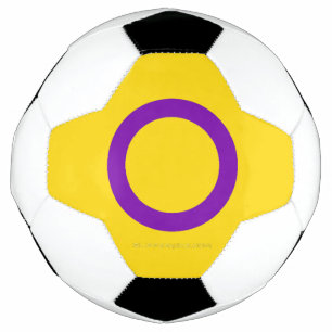 Bola De Futebol Bandeira do orgulho intersexo SlipperyJoe's fundo 