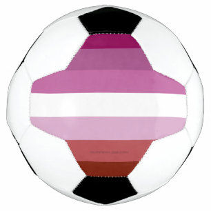 Bola De Futebol bandeira do orgulho lésbico feminino da SlipperyJo