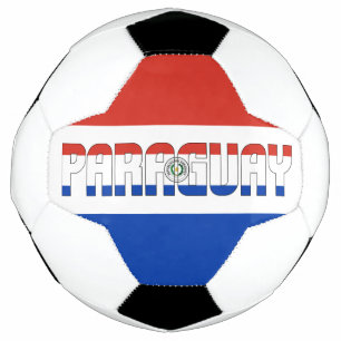 Bola De Futebol Bandeira do Paraguai Vermelho Vermelho Tricolor Az