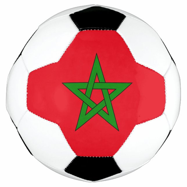 Bola De Futebol bandeira do reino de Marrocos (Frente)