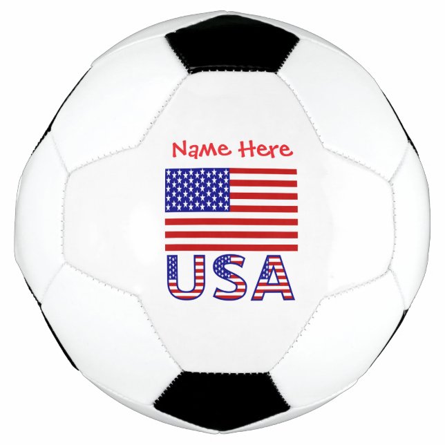 Bola De Futebol Bandeira dos EUA Personalizada (Frente)