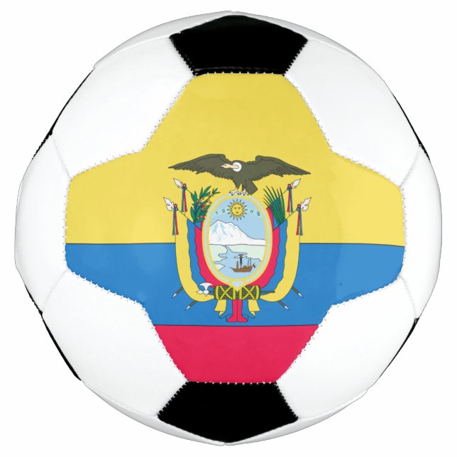 Bola De Futebol bandeira equatoriana (Frente)