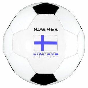 Bola De Futebol Bandeira Finlandesa Nome Personalizado