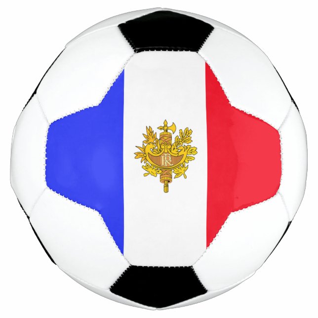 Bola De Futebol bandeira francesa (Frente)