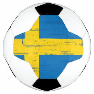 Bola De Futebol Bandeira Grunge Sueca