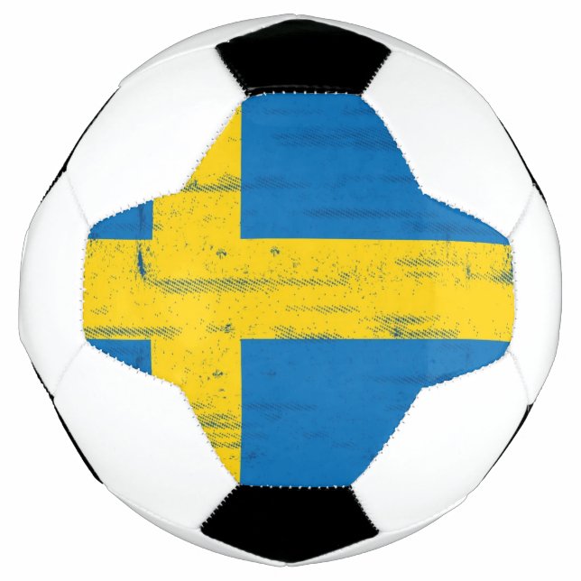 Bola De Futebol Bandeira Grunge Sueca (Frente)