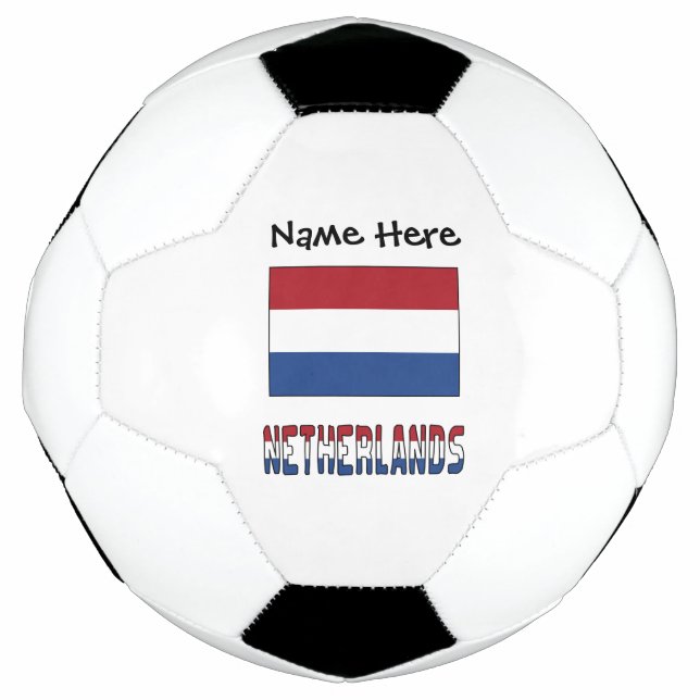 Bola De Futebol Bandeira Holandesa Personalizada  (Frente)