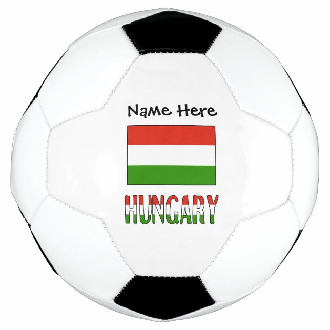 Bola De Futebol Bandeira Húngara Personalizada Hungria  (Frente)