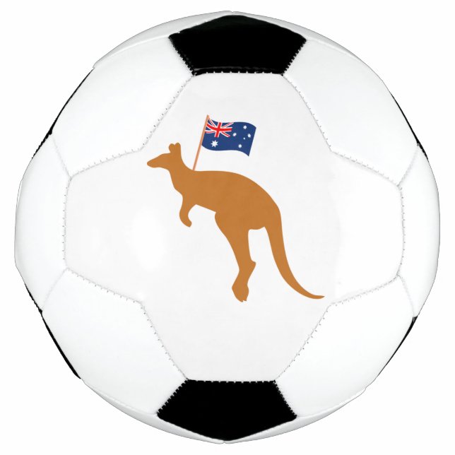 Bola De Futebol bandeira kangaroo australia (Frente)