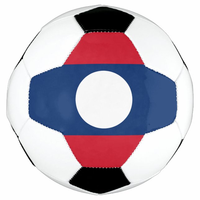 Bola De Futebol Bandeira Laos (Frente)