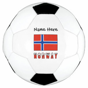 Bola De Futebol Bandeira Norueguesa Personalizada