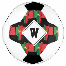 Bola De Futebol BANDEIRA Patriótica DO Monograma de PORTUGAL