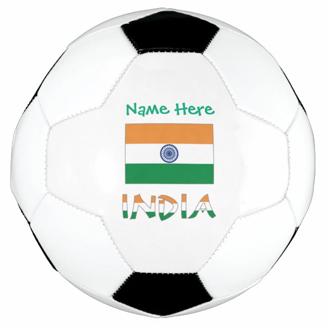 Bola De Futebol Bandeira Personalizada da Índia (Frente)