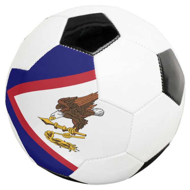 Bola De Futebol bandeira Samoa Americana (Três quartos)