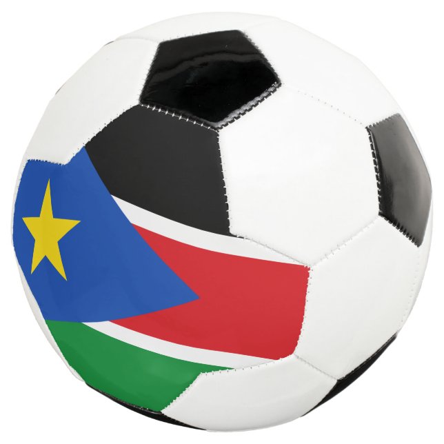 Bola De Futebol bandeira sudanesa do sul (Três quartos)