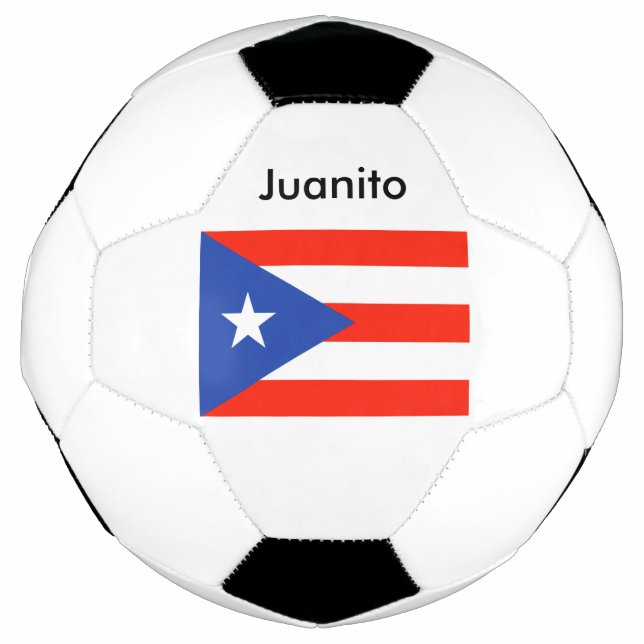 Bola De Futebol Bandera Personalizada em Porto Rico Personalizada  (Frente)