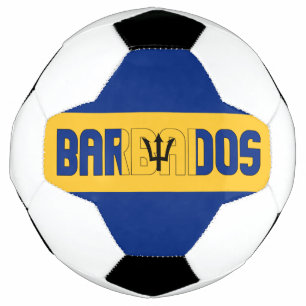 Bola De Futebol Barbados Flag Bicolor Patriótico