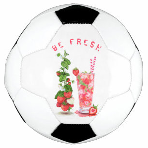 Bola De Futebol Bebida Legal com suco de morango fresco - Jogo de 