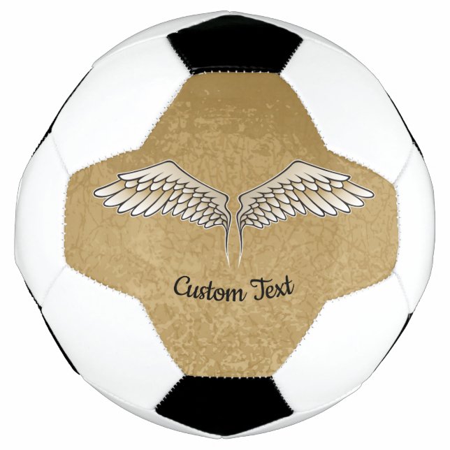 Bola De Futebol Beige Wings Soccer Ball (Frente)