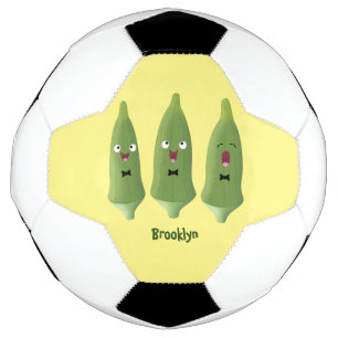Bola De Futebol Bela caricatura de okra