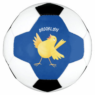 Bola De Futebol Bela fotografia de pássaro canário amarelo cantand