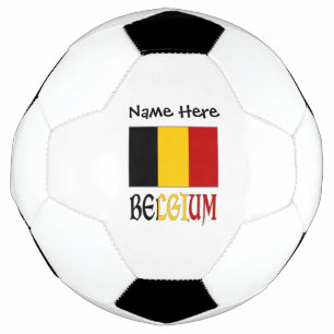 Bola De Futebol Bélgica e Bandeira belga Personalizada