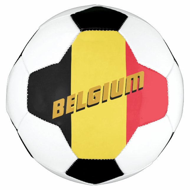 Bola De Futebol Bélgica Patriótico Futebol e Bandeira Belga (Frente)