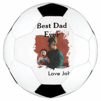 Bola De Futebol Best dad ever father's dad gift photo name simple