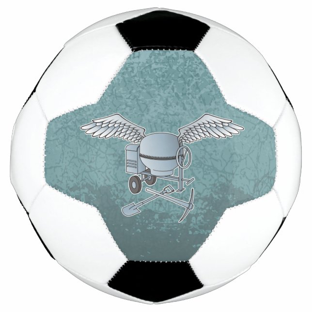 Bola De Futebol Betoneira azul-cinza (Frente)