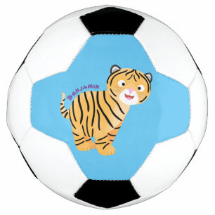 Bola De Futebol Bicho de tigre feliz e bonito