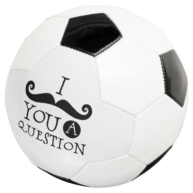 Bola De Futebol Bigode preto eu faço uma pergunta (Três quartos)