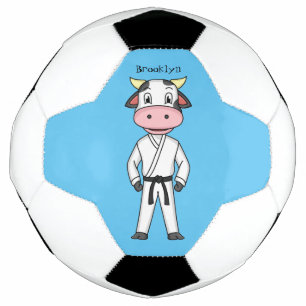 Bola De Futebol Boca-branca em desenho animado em kung fu