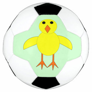 Bola de futebol bonito do pintinho da páscoa